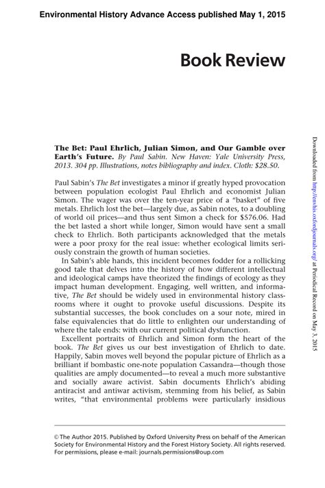 simon ehrlich wager|the bet paul sabin.